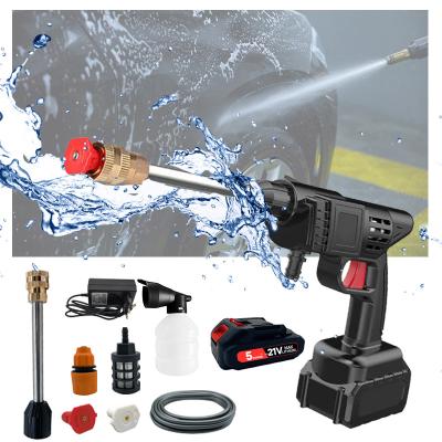 China Critical cleaning lithium battery cordless portable car high pressure washer/car washing machine water jet gun residue free car wash for sale