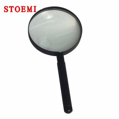 China 90mm STOEMI 6731 Metal Handle 2X 4X Magnifier Handheld Magnifier Plastic Magnifier for sale