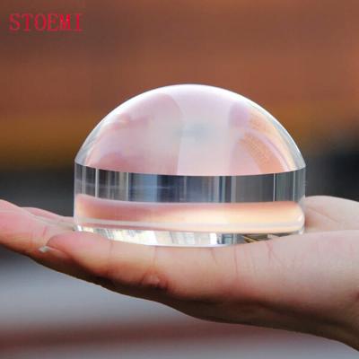 China 95mm STOEMI 6910 95mm Clear Space 4X PMMA Paperweight Cabochons Dome Magnifier Acrylic Desktop Magnifier for sale