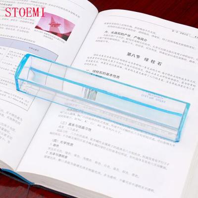 China STOEMI 7513 5X 200mm Frameless Desktop Dome Acrylic Bar Shaped Magnifier / Loupe Magnifier for sale