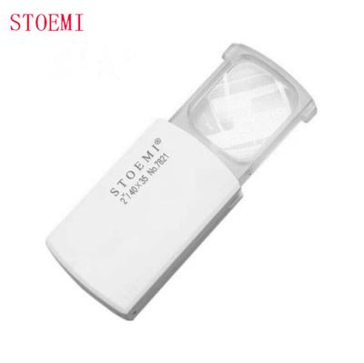 China Pocket STOEMI 7821 3X Mini Plastic PMMA Portable Acrylic Slide Slide Out LED Lighting Magnifier Magnifier (Magnifier) for sale