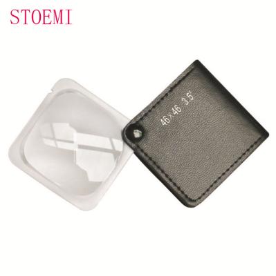 China STOEMI 6765 3.5X Mini Foldable Portable Square Pocket Lightweight Magnifying Magnifier/Magnifier for sale