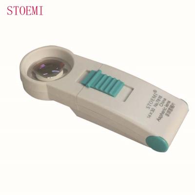 China STOEMI Lightweight 7816 14X LED Lighting Handheld Pocket Magnifying Glass Electric Magnifying Glass for sale