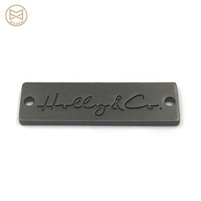 China Designer Custom Metal Clothing Washable Washable Logos Tags Label For Clothing for sale