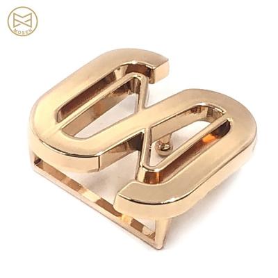 China Custom Made Metal Logo Name Belt Buckles For Custom Modern And Stylish Zinc Alloy Female for sale