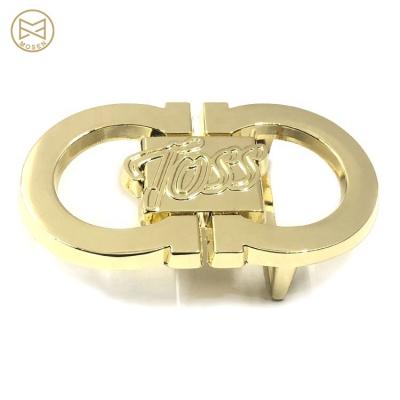 China Custom Brand Zinc Alloy Silver Logo Belt Buckle Custom Slelicate Gold Shape Metal Metal Buckle for sale