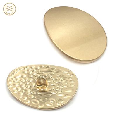 China High Polishing Zinc Alloy Custom Logo Blank Gold Metal Button Viable With Hole for sale