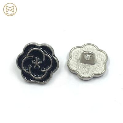 China Custom Enamel Metal Shank Button Logo Fancy Zinc Alloy Viable For Garment for sale