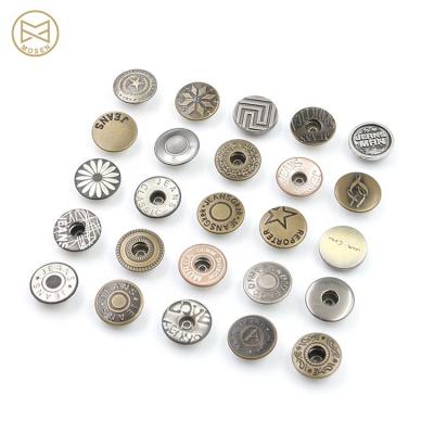 China Antique Custom Button Accessories and Rivets 20mm Logo Denim Metal Tack Jeans Vintage Viable New Style for sale