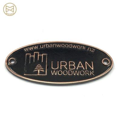 China Europe New Arrival Logo Enameled Metal Plate Durable Custom Made Label For Furniture for sale