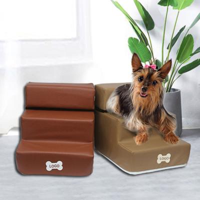 China Sturdy Portable Travel Sleeptight Non-Slip 3 or 4 Steps Machine for Foaming Pet Stairs for Dogs and Cats for sale