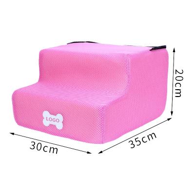 China Hot New 2021 Travel Amazon Products Dog Stairs Foldable For Pets Memory Foam China Pet Stairs Four Steps for sale