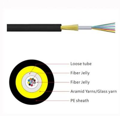 China ADSS Cable With PE/AT Jacket 24 48 96 144 Outdoor Single Sheath Optical Fiber Cable ADSS for sale