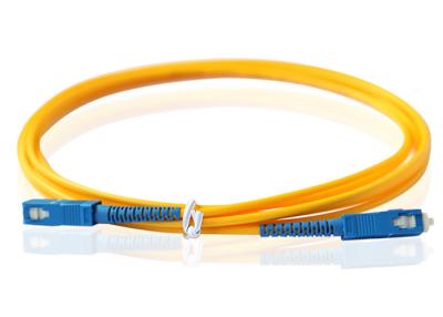 China SC UPC Fiber Patch Cord , Fiber Jumper Cables SM 3.0mm PVC Jacket OEM for sale