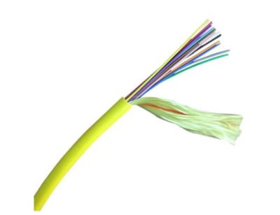 China Yellow Color Indoor  LSZH Or PE Outer Sheath Flame Retardant Distribution Fiber Optic Cable for sale