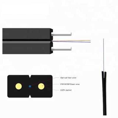 Китай 1/2/4 ядров с кабелем падения одиночного режима оболочки GJXH/GJXFH FTTH FRP LSZH для крытого продается