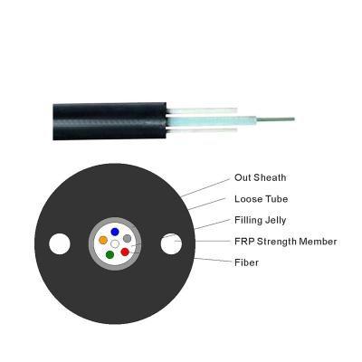 Chine Câble aérien de câble optique de fibre de mode unitaire de noyau de GYFXTY 6 pour la communication de fond à vendre