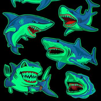 China Sharks Temporary Small Size Luminous Stickers Temporary Tattoo Stickers For Boy for sale