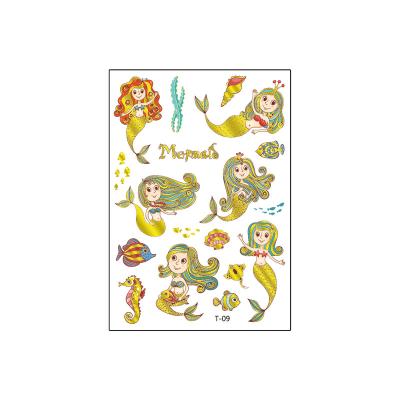 China Factory direct wholesale custom temporary cartoon mermaid tattoo sticker for girls for sale