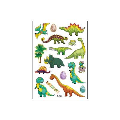 China Temporary Temporary Tattoo Animal Kids Cartoon Dinosaur Kids Tattoo Sticker Waterproof For Boy Girl for sale