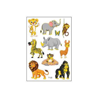 China New Cartoon Temporary Cute Children's Animal Elephant Panda Temporary Tattoo Sticker for sale