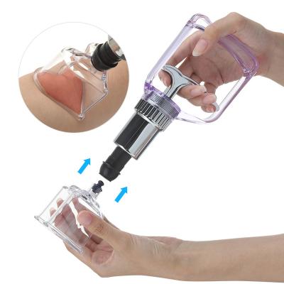 China New Beauty Center+Home+Clinic Health Home Meridian Cupping Set Air Gun Vacuum Suction Big Heart Manual Cupping Device for sale