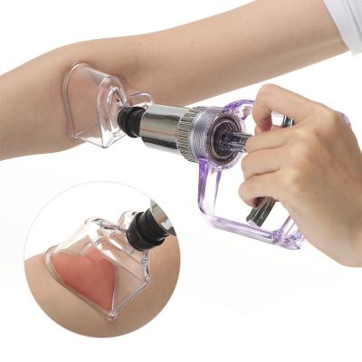 China New Beauty Center+Home+Clinic Health Home Meridian Cupping Set Air Gun Vacuum Suction Big Heart Manual Cupping Device for sale