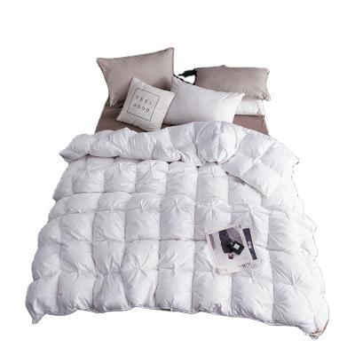 China Luxury factory supplier custom size home custom logo goose down feather duvet insert hotel 5 star comforter for sale