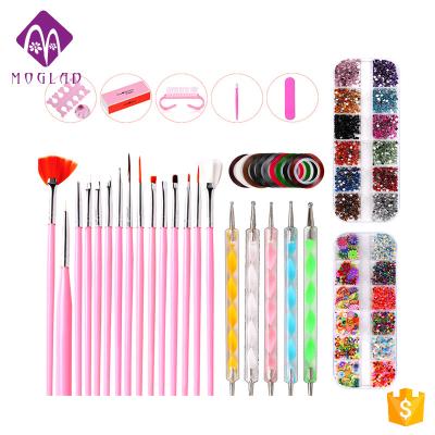 China Professional Salon EASAM 10 Pcs / Set Mixed Nail Art Manicure Set For Newer for sale