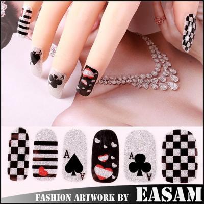 China Easy Apply and Remove New Fashion Design Korea Nail Sticker, Sticker for Nail Art, Nail Stickers for Girls for sale