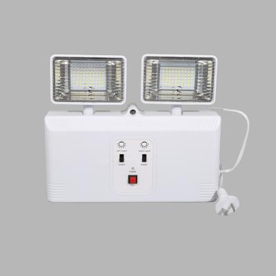 China Over Head Compacable Charge And Deep Discharge Protection Of Double / Twin Spot LED Emergency Light for sale