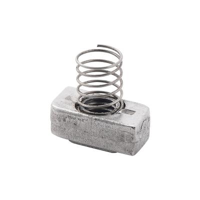 China Wholesale heavy industry stainless steel SS304 SS316 spring nut supplir HDG tee spring nut for sale