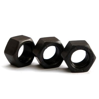 China M8 DIN934 High Strength Plain Heavy Industry Factory Price / Black Oxide Carbon Steel Hex Hex Nut for sale