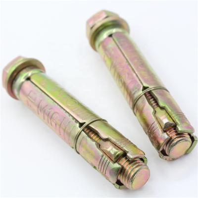 China Yellow Galvanized High Speed ​​Rail/Underground/Bridge/Building/Tunnel/Foundation 4 Pcs Fix Expansion Anchor Bolt for sale