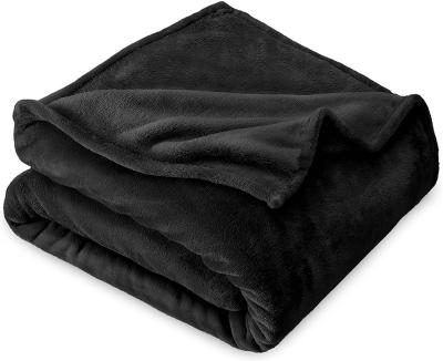 China Luxury Bed Blanket Gray Microfiber Soft Cozy Lightweight Anti-pilling Flannel Throw Waist Couch Covering Flannel Blanket for sale