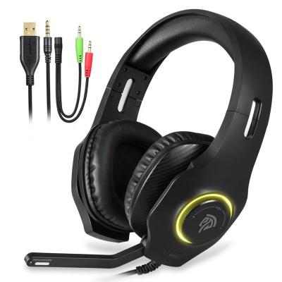 China Memory Foam Ear Cups New Model Gaming Headset EasySMX VIP002S Wired Over-Ear Gaming Earphone With Noise Canceling MIC for sale