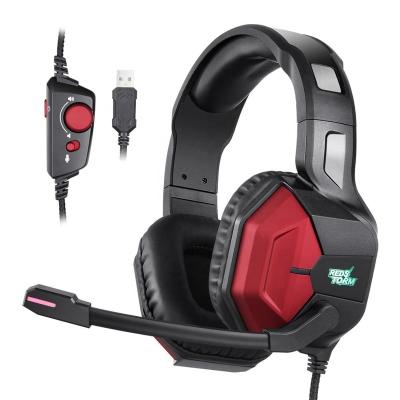 China Virtual Gaming Headset G18 EasySMX Redstorm G18 7.1 Sound Plug & Play USB Port Gaming Headset for sale