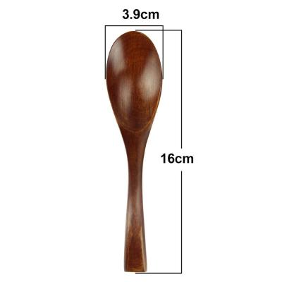 China 6.3 Inch Measuring Cup Handle Nanmu Wooden Kitchen Sustainable Korean Curved Custom Soup Spoons for sale