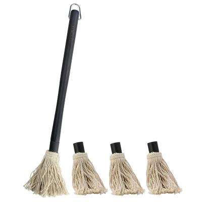 China Easily Cleaned 18inches Amazon Best Selling BBQ Tools Blowing Broom Header Replacable BBQ Brush for sale