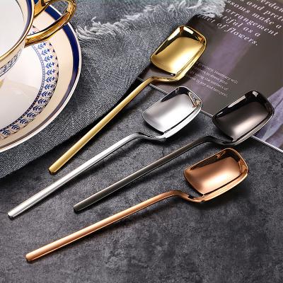 China 18/10 Stainless Steel Eco - Friendly Reusable Reusable Tea Coffee Dessert Spoon for sale