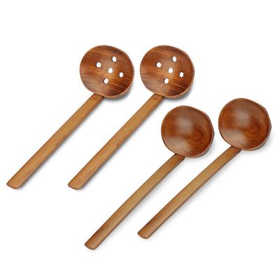 China Sustainable Universal Bamboo Soup Spoon Home Used Simple Design Kitchen Utensils Wooden Small Soup Pouch for sale