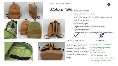 Китай ECO-Friendly washable kraft paper school bag продается