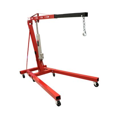 China Car lifting 2 ton shop car engine hydraulic folding manual crane for sale for sale