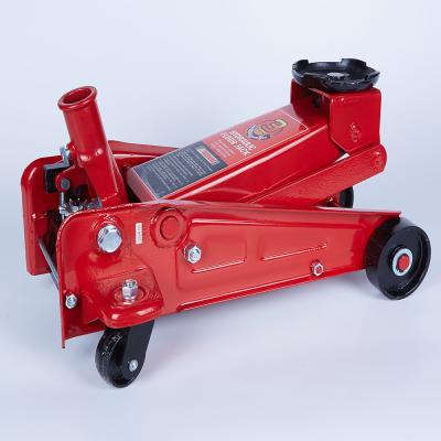 China 3 Ton Garage Car Lift Steel Floor Jack Tools High Quality Promotional Quick Lift Double Pump for sale