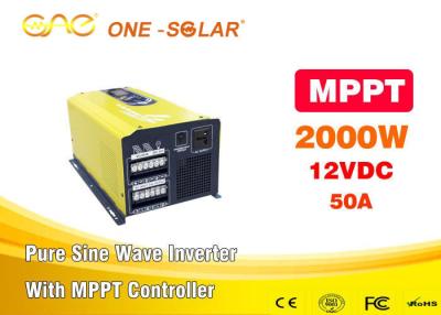 China Pure Sine Wave 12v 50A MPPT Solar Inverter 2000w With LED Display for sale