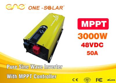 China 95% stabiler 48v DC-110v Wechselstroms 3000w reiner Solarinverter des Sinus-Wellen-Inverter-Ladegerät-MPPT zu verkaufen