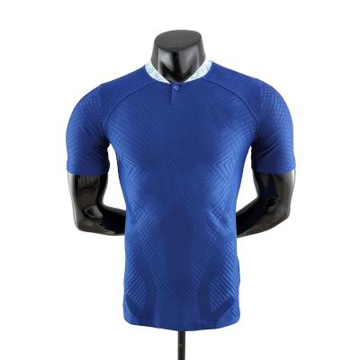 China Shirts & Tops Wholesale new 2022 men's football jersey blue home -breathable fast dry football jersey for sale