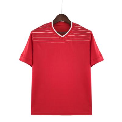 China Shirts & Tops Custom high -quality men's fast dry football jersey, 100 % polyester football uniform for sale