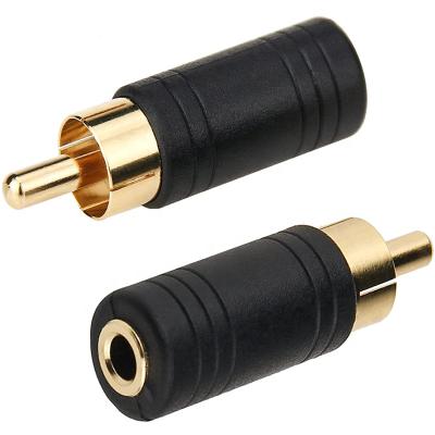 China audio & RCA Video Male to 3.5mm Female Adapter, 2 Pack RCA Plug to 1/8