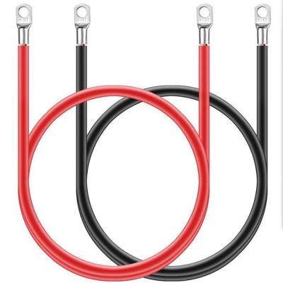 China PVC 50 cm length 16 cm length black red cable car battery ground wire battery ground wire repair accessories for sale